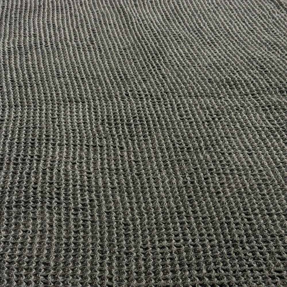 Pottery Barn Waffle Weave Blanket Green Full Size 80x82